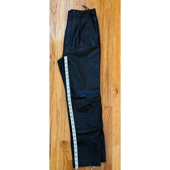 Diversity vintage leather pant size 8 Black Pleated 100% genuine leather pants - Picture 7 of 12